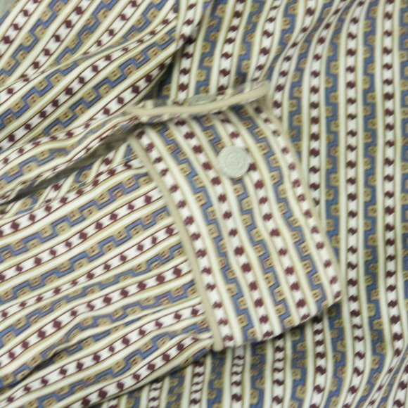 NWT Wrangler Western Wear Tribal Stripes Multicolor Western Shirt NOS Size M ANB - Picture 4 of 9